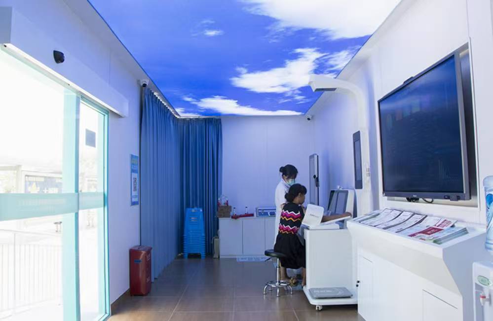 Health check and clinical support area inside the upgraded center