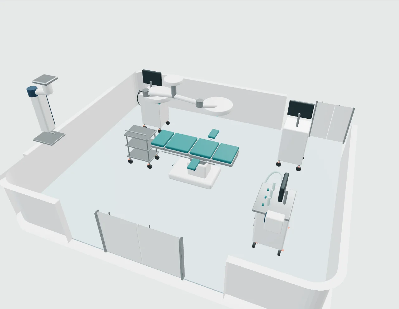 A second view of the laparoscopic theatre