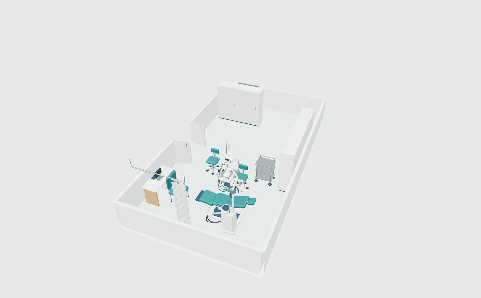 Implant surgery and scrub area