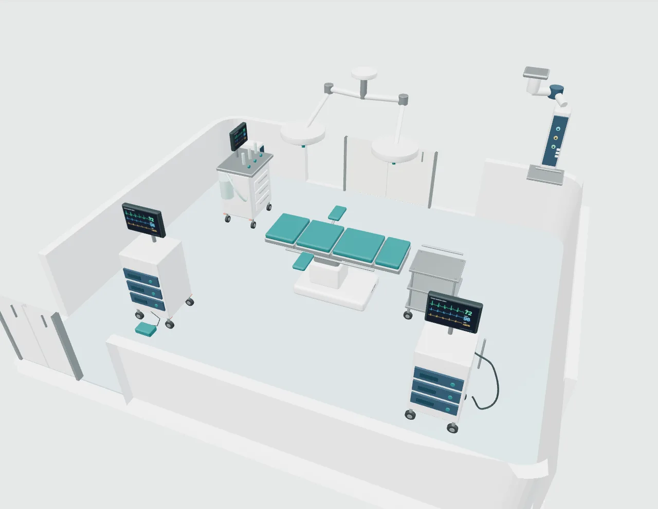 A five-theatre hospital operating suite — space or equipment view 1