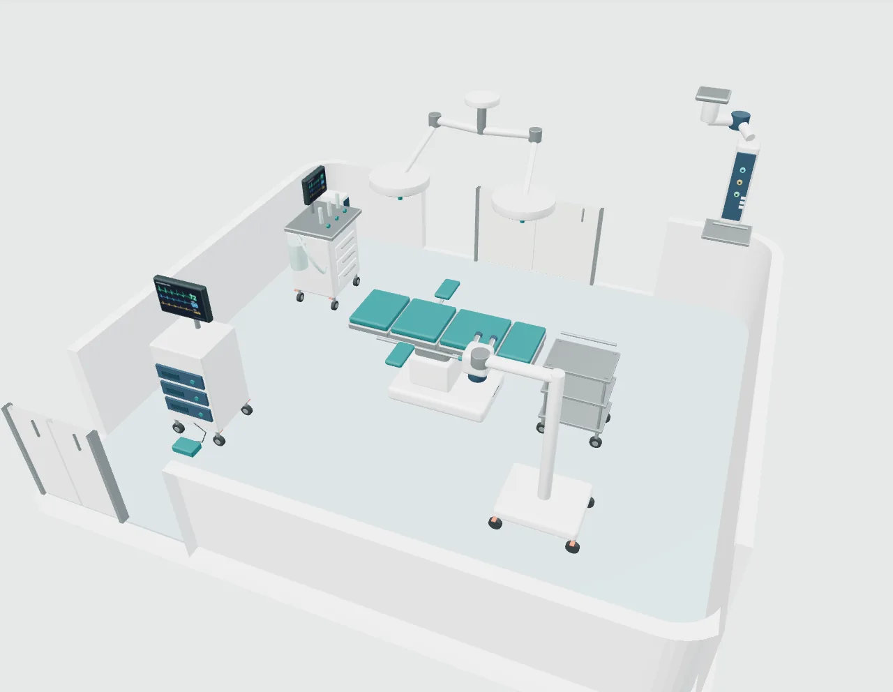 A five-theatre hospital operating suite — space or equipment view 2