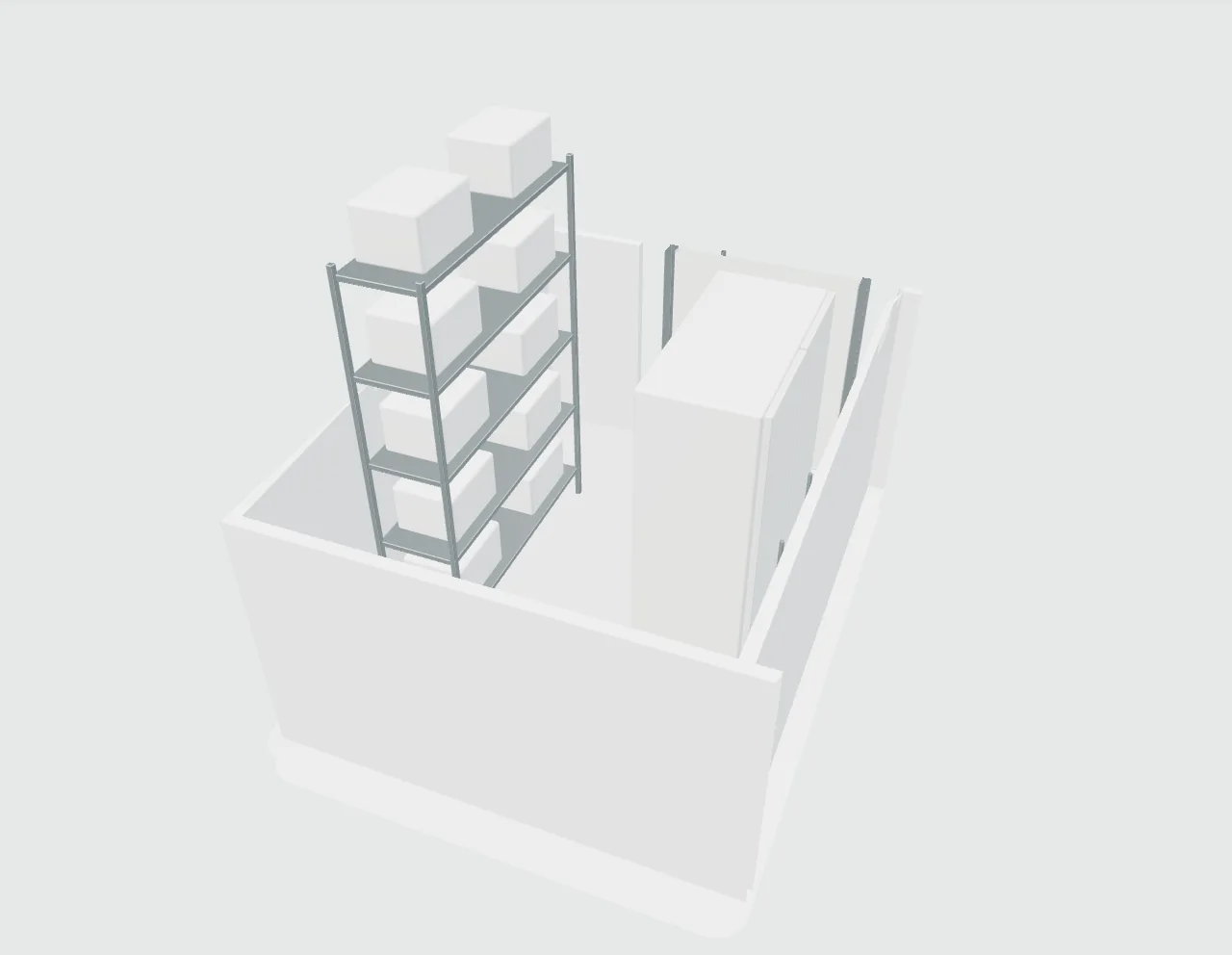 A six-bed intensive care unit — space or equipment view 3