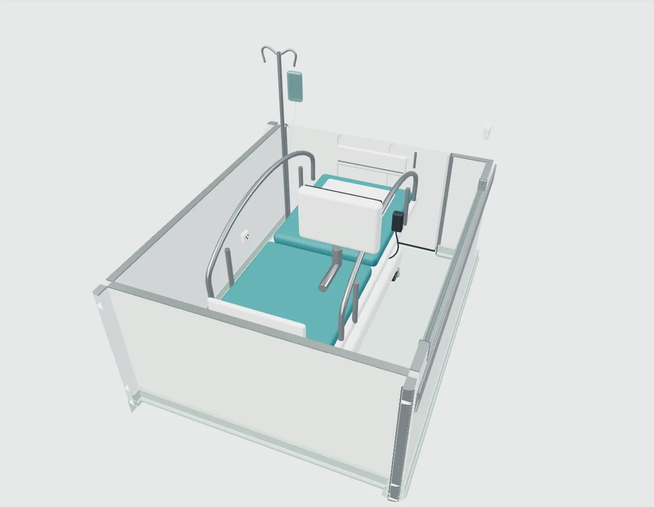 A complete two-theatre operating suite — space or equipment view 2